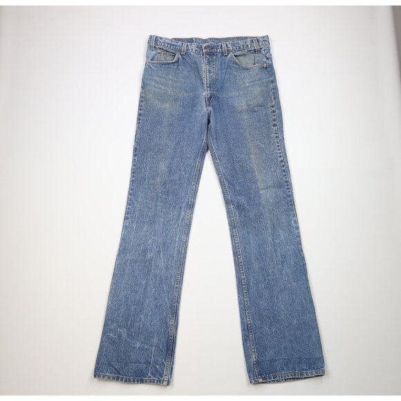 Vintage 90s Levis 517 Orange Tab Mens 36x36 Distressed Flared Bootcut Jeans USA